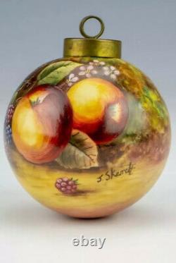 James Skerrett Hand Painted Fruit Christmas Bauble Royal Worcester Artist