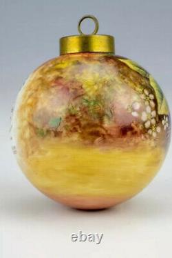 James Skerrett Hand Painted Fruit Christmas Bauble Royal Worcester Artist