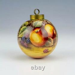 James Skerrett Hand Painted Fruit Christmas Bauble Royal Worcester Artist