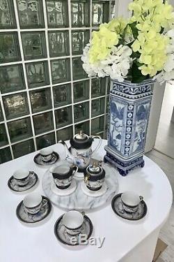 Japanese Hand Painted China / Dragon Tea Set Moriage Ware Six Setting