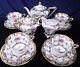 Japanese Noritake Style Fine Porcelain Antique Enamel & Gilt Footed Tea Set