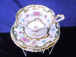 Japanese Noritake Style Fine Porcelain Antique Enamel & Gilt Footed Tea set