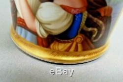 KPM Cup Saucer Porcelain Berlin Portrait Ram Head Hand Painted Antique 19th C