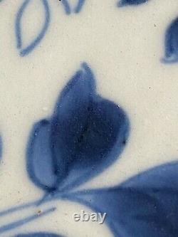 KangXi (1662-1722) Chinese Antique Porcelain Blue and White Flowers plate China