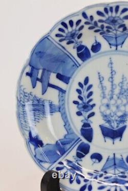Kangxi (1662-1722) Chinese Antique Porcelain Blue and White Flowers plate China