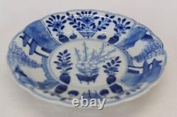 Kangxi (1662-1722) Chinese Antique Porcelain Blue and White Flowers plate China