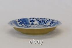 Kangxi (1662-1722) Chinese Antique Porcelain Blue and White Flowers plate China