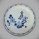 Kangxi Chinese Blue & White Dish With Cafe-au-lait Glaze Authentic Early 18th C