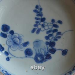 Kangxi Chinese Blue & White Dish with Cafe-au-Lait Glaze authentic early 18th C