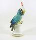 Karl Ens Volkstedt Blue Parrot Bird 11, Vintage Handpainted Porcelain Figurine
