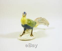 Karl Ens Volkstedt Pheasant Bird 6.7, Vintage Handpainted Porcelain Figurine