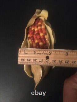 Katherine Houston Hand Sculpture/Painted Corn in Husk. Signed. Rare