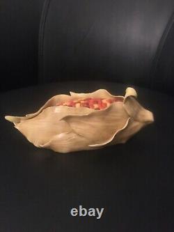 Katherine Houston Hand Sculpture/Painted Corn in Husk. Signed. Rare