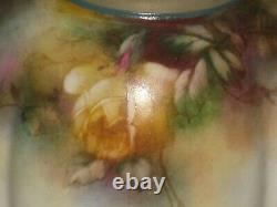 LOVELY ROYAL WORCESTER HADLEY VASE SCARCE ROSES HAND PAINTED 19th or EARLY 20th