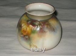 LOVELY ROYAL WORCESTER HADLEY VASE SCARCE ROSES HAND PAINTED 19th or EARLY 20th