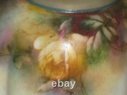 LOVELY ROYAL WORCESTER HADLEY VASE SCARCE ROSES HAND PAINTED 19th or EARLY 20th