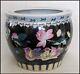 Lrg Vtg Chinese Koi Fish Bowl Jardiniere Pot Planter Hand Painted Porcelain 12w