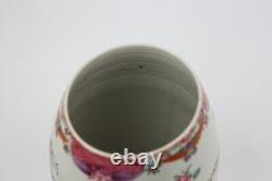 Large Antique Chinese Export Famille Rose Porcelain Barrel Mug Qianlong period