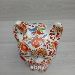 Large Chinese Imari Porcelain Cat Floral Pattern Decorative Back Panel