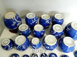 Large Group of antique Chinese Porcelain Prunus Guan / Jars 19th Century
