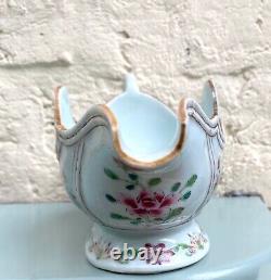 Large, Rare, Perfect, 18th Century Famille Rose Chinese Export Gravy Boat