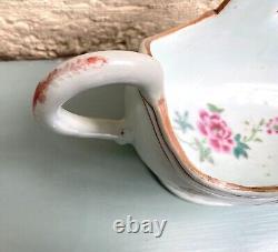 Large, Rare, Perfect, 18th Century Famille Rose Chinese Export Gravy Boat