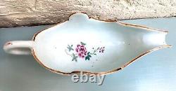 Large, Rare, Perfect, 18th Century Famille Rose Chinese Export Gravy Boat