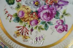 Large Vintage Hand Painted Sevres Style Porcelain Plaque Charger