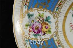 Large Vintage Hand Painted Sevres Style Porcelain Plaque Charger