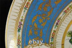 Large Vintage Hand Painted Sevres Style Porcelain Plaque Charger