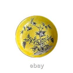 Late 19th Century Antique Chinese Yellow-ground Porcelain Plate