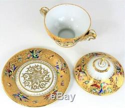 Le Tallec Paris Handpainted Porcelain Handled Covered Tureen & Charger