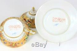 Le Tallec Paris Handpainted Porcelain Handled Covered Tureen & Charger