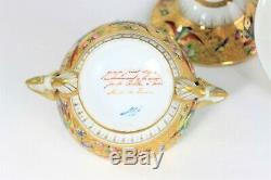 Le Tallec Paris Handpainted Porcelain Handled Covered Tureen & Charger