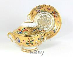 Le Tallec Paris Handpainted Porcelain Handled Covered Tureen & Charger