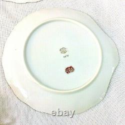 Lefton China Green Heritage Rose Set 4 Snack Plates Cups 2 Sets Available #3071