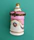 Limoges Box Hand Painted Porcelain Hinged Lid 10cm Tall Signed Base Pink Gold