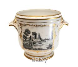 Limoges France Hand Painted Porcelain Cache Pot, circa 1920