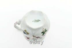 Limoges Porcelain Hand Painted Butterflies Pots de Creme Set - 8 Cups and Tray