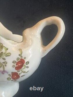 Lowestoft Hand Painted Polychrome Soft Paste Porcelain Creamer/Cream Boatc. 1775