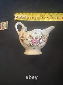 Lowestoft Hand Painted Polychrome Soft Paste Porcelain Creamer/Cream Boatc. 1775