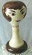 Mcm Stangl Ceramic Mannequin Head Hat Wig Stand Brunette 15 Limited 60's Euc