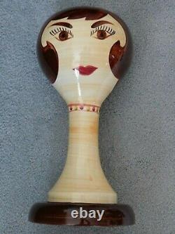 MCM STANGL Ceramic Mannequin Head Hat Wig Stand Brunette 15 Limited 60's EUC