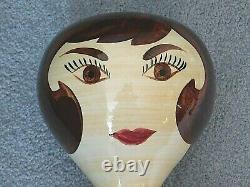 MCM STANGL Ceramic Mannequin Head Hat Wig Stand Brunette 15 Limited 60's EUC