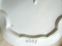 MEISSEN PORCELAIN LARGE BASKETWEAVE HANDLED TRAY HAND PAINTED FLORA (Ref5019)