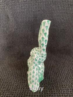 MINT HEREND Bunny Rabbit FOREST GREEN Fishnet Figurine