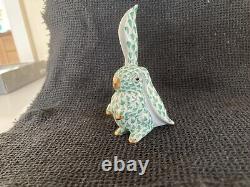 MINT HEREND Bunny Rabbit FOREST GREEN Fishnet Figurine