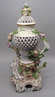 Magnificent 18th / 19th C Frankenthal / Samson Porcelain Harlequin Vase