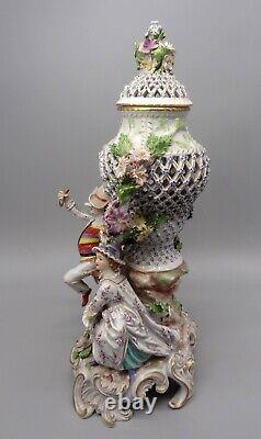 Magnificent 18th / 19th C Frankenthal / Samson Porcelain Harlequin Vase