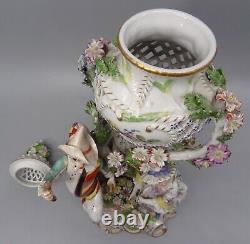 Magnificent 18th / 19th C Frankenthal / Samson Porcelain Harlequin Vase